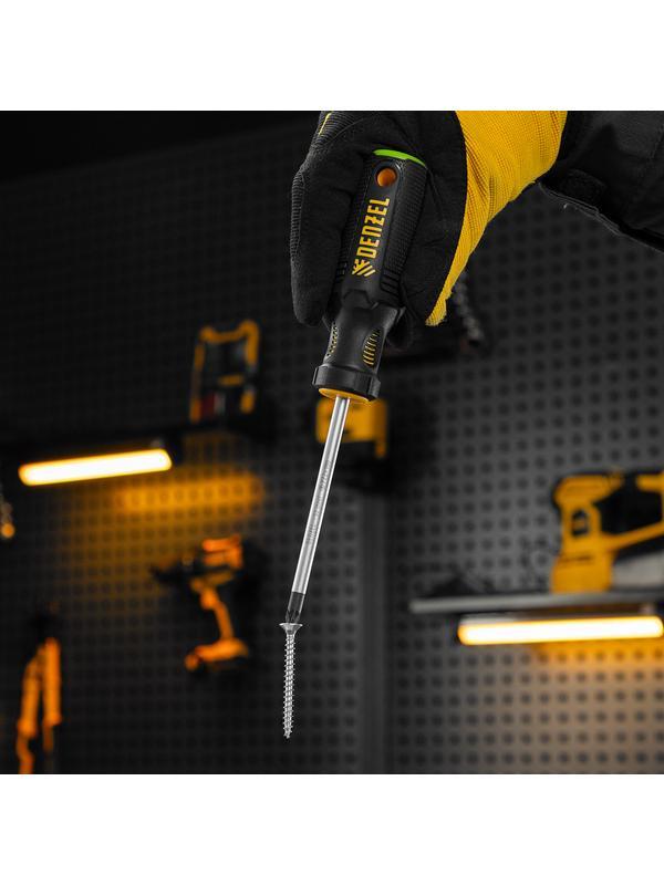 Отвертка, PZ2x100 мм, S2, 3к рукоятка Denzel