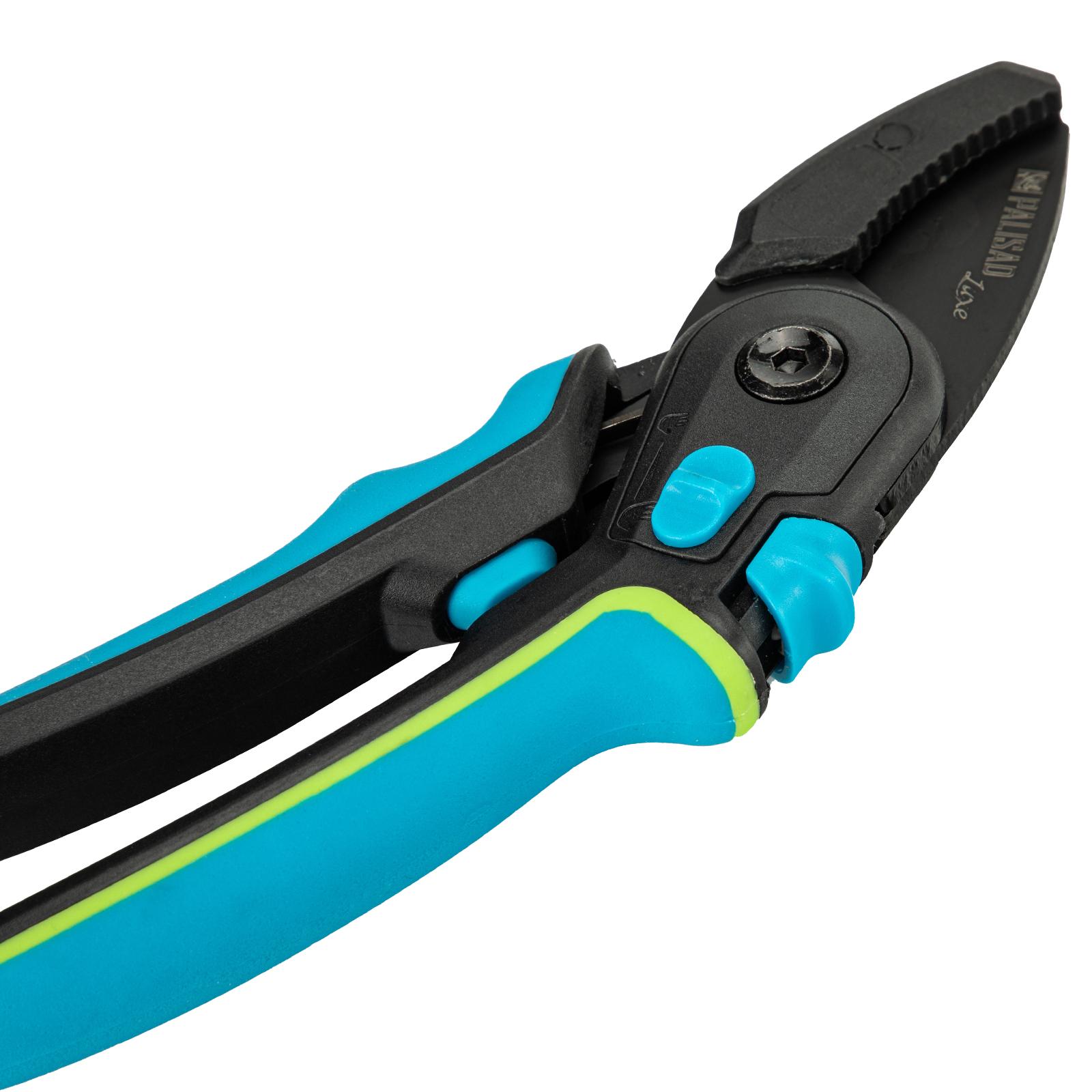 Секатор с наковальней, 220 мм, регулировка захвата, трехкомпонентные рукоятки, LUXE Palisad