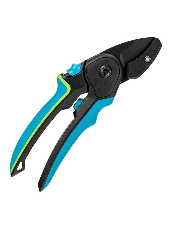 Секатор с наковальней, 220 мм, регулировка захвата, трехкомпонентные рукоятки, LUXE Palisad