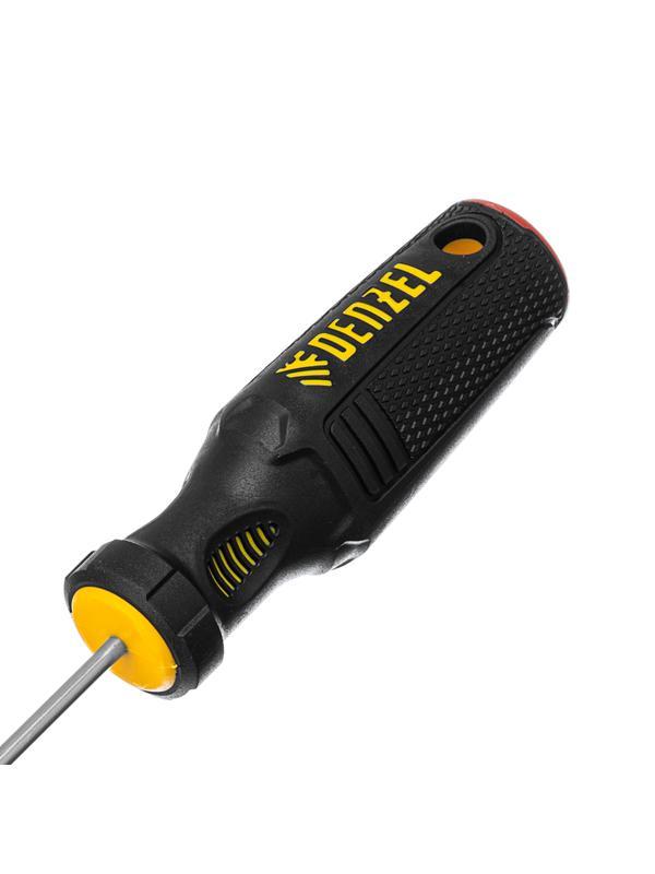 Отвертка, PH0х100 мм, S2, 3к рукоятка Denzel
