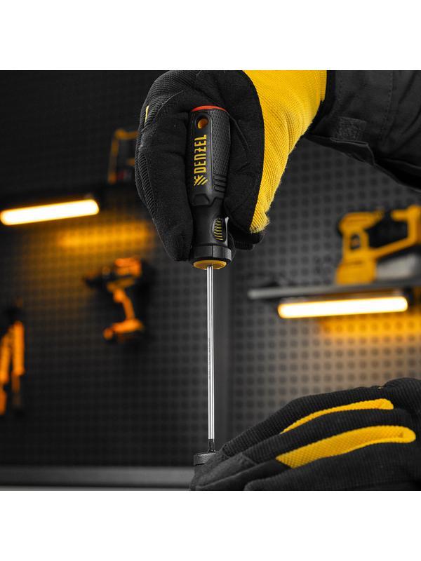 Отвертка, PH0х100 мм, S2, 3к рукоятка Denzel