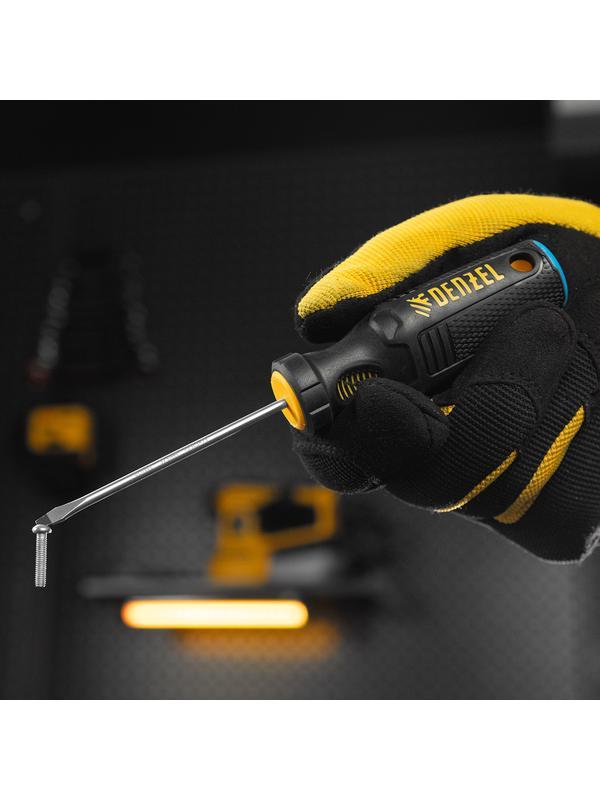 Отвертка, SL3х75 мм, S2, 3к рукоятка Denzel