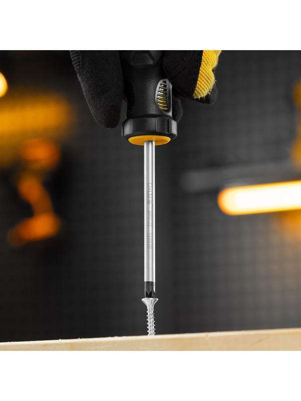 Отвертка, PZ1x75 мм, S2, 3к рукоятка Denzel