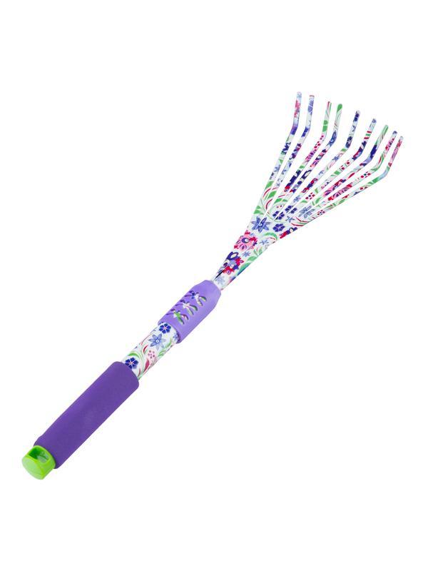 Грабли веерные, плоский зуб, удлиненные, обрезиненная рукоятка Palisad