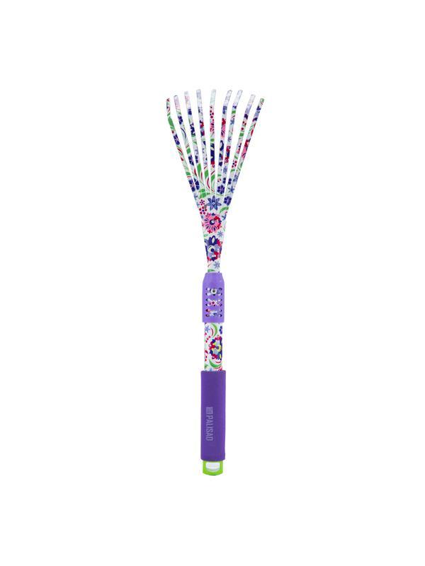 Грабли веерные, плоский зуб, удлиненные, обрезиненная рукоятка Palisad