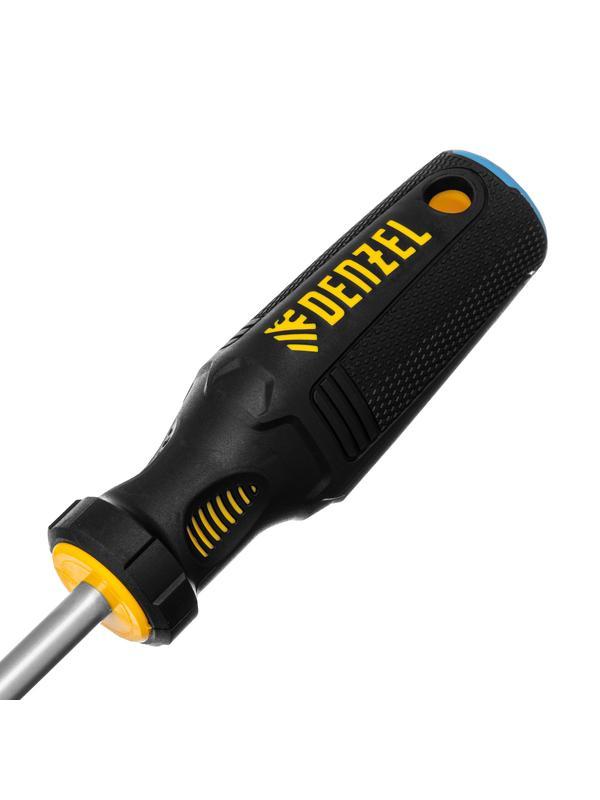 Отвертка, SL8x150 мм, S2, 3к рукоятка Denzel