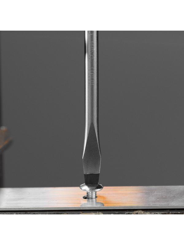 Отвертка, SL8x150 мм, S2, 3к рукоятка Denzel