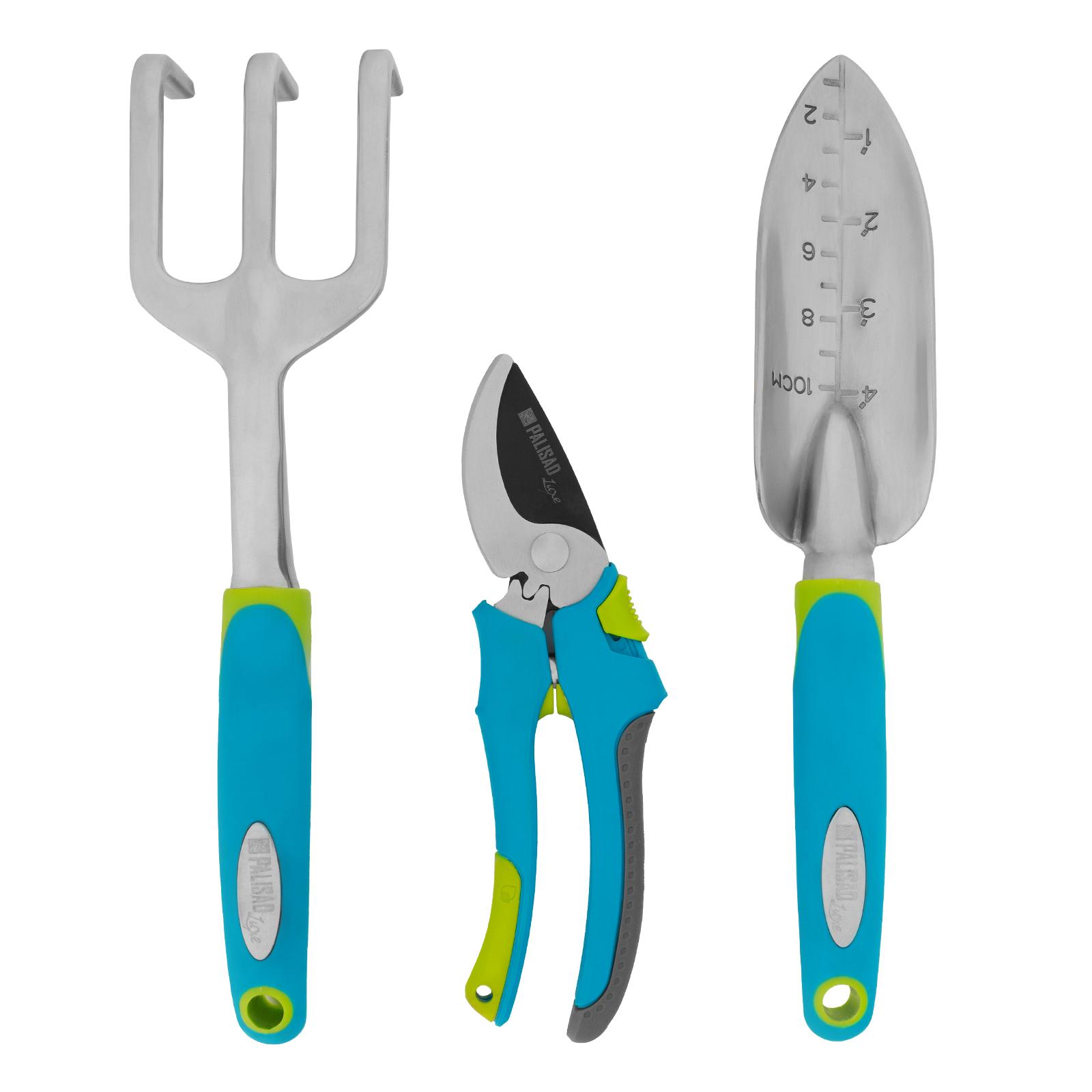Набор садового инструмента с секатором, алюминиевый цельнолитой, 3 предмета, LUXE Palisad