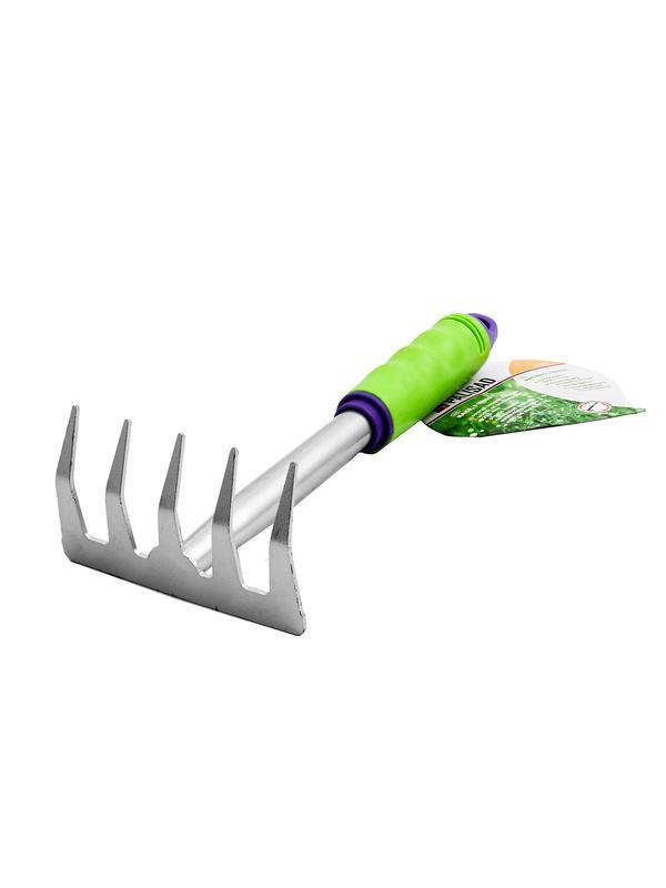 Грабли 5-зубые, 115x280 мм, обрез. рукоятка, может использ. в сборе с ручкой 63016, 63017 Palisad