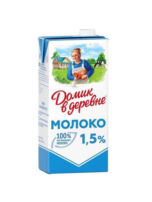 Молоко Домик в Деревне 1,5% 950г
