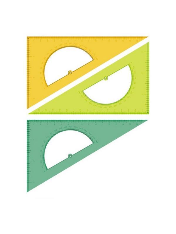 Треугольник с трансп 16 см угол 30 гр  NEON Cristal ассорт ТК01