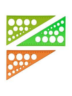 Треугольник с окружн. 19 см угол 30 градпластик NEON Cristal ТК11