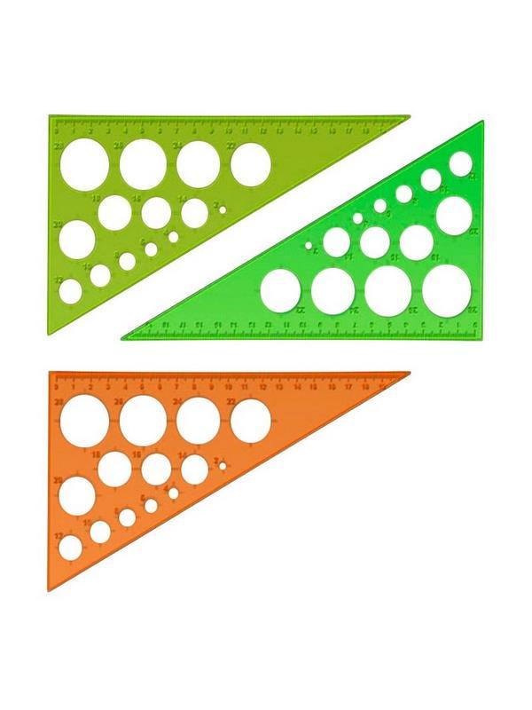 Треугольник с окружн. 19 см угол 30 градпластик NEON Cristal ТК11