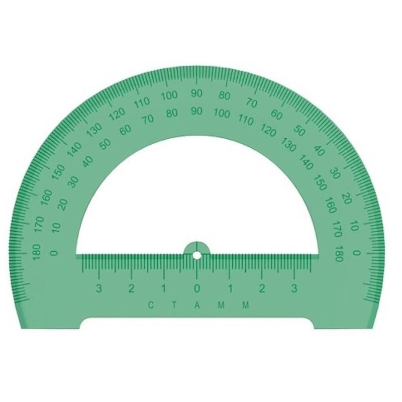 Транспортир 12см,NEON   Cristal  цвет ассорти ТР-31