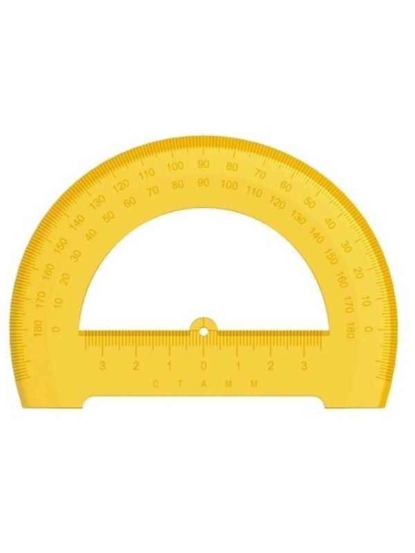 Транспортир 12см,NEON   Cristal  цвет ассорти ТР-31