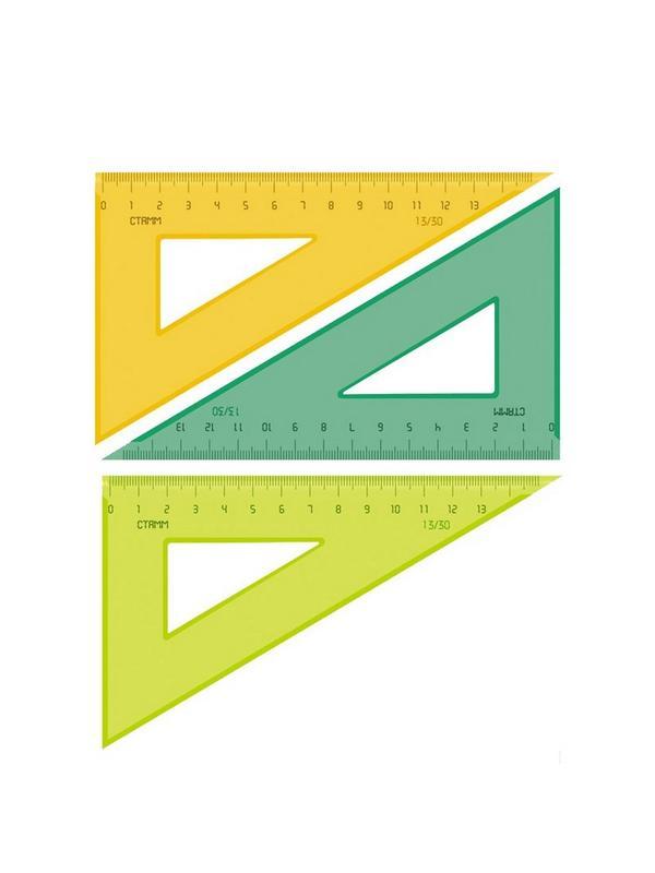 Треугольник 13 см угол 30 градусов NEON Cristal цвет ассорти ТК-33