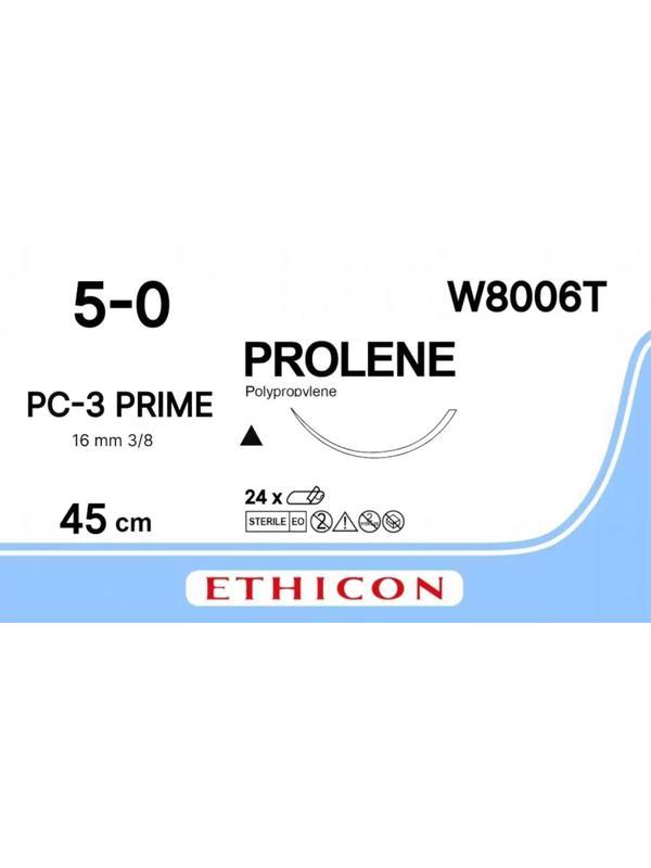 Шовный материал ПРОЛЕН 5/0, 45 см, реж. 16 мм, 3/8 W8006Т 24 шт./уп.
