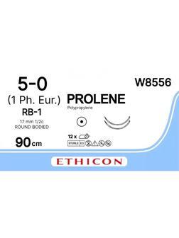 Шовный материал ПРОЛЕН 5/0, 90 см, синий, Кол. 17 мм х 2, 1/2 W8556/12шт