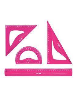 Milan Набор чертежный большой Flex & resistant цвет розовый