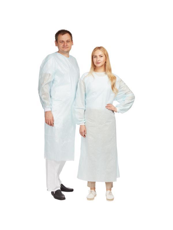 Халат хирург. стер., рук.манжета дл.140 см пл 42 р.56-58  1шт./уп  Гекса