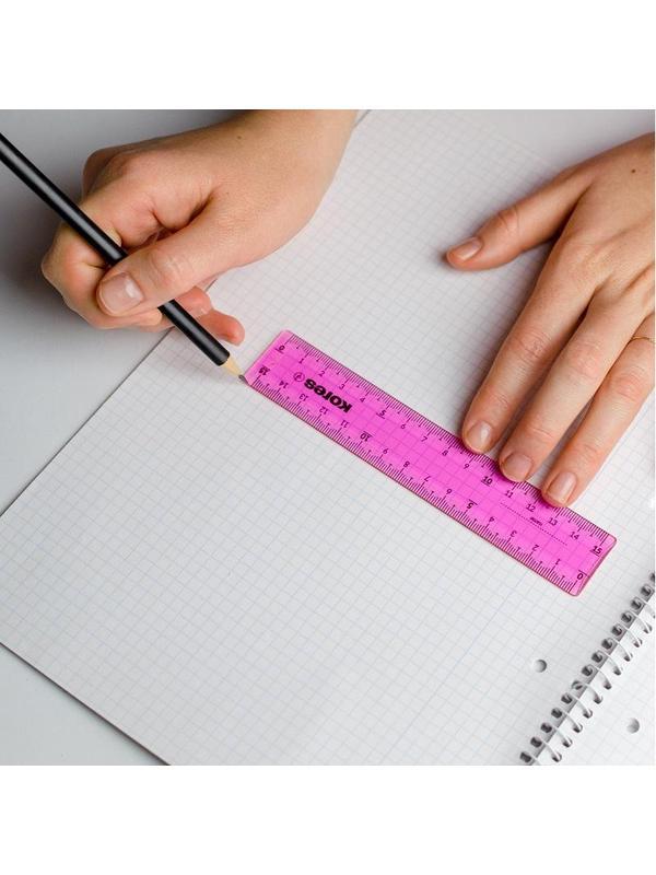 Набор черт. принад. Kores: лин.15см, два треуг 60и45 град-12см, трансп 10см