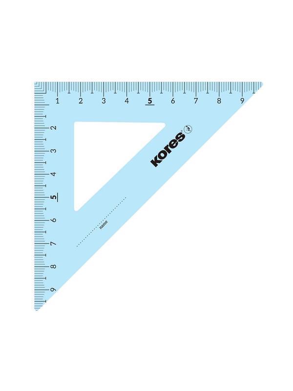 Набор черт. принад. Kores: лин.15см, два треуг 60и45 град-12см, трансп 10см