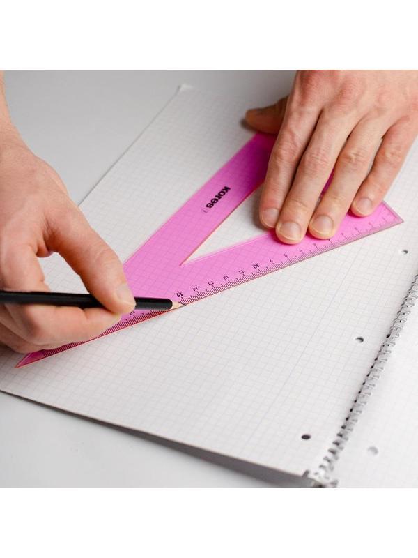 Набор черт. принад. Kores: лин.30см, два треуг 60и45 град-21см, трансп 12см