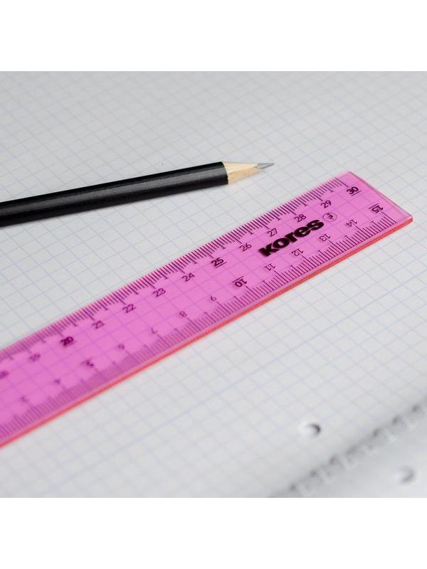 Набор черт. принад. Kores: лин.30см, два треуг 60и45 град-21см, трансп 12см