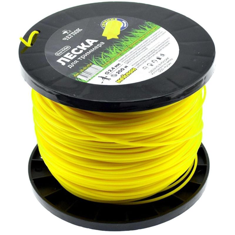 Леска для триммера звезда 2,4мм х 200м, бухта, ЧЕГЛОК (15-01-514)