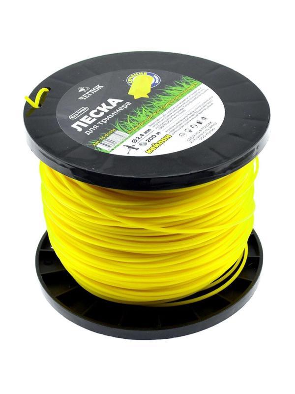 Леска для триммера звезда 2,4мм х 200м, бухта, ЧЕГЛОК (15-01-514)