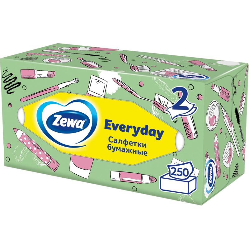 Салфетки косметические ZEWA Everyday 2-сл 250шт/уп 8679