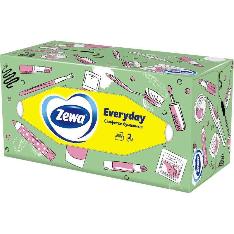 Салфетки косметические ZEWA Everyday 2-сл 250шт/уп 8679