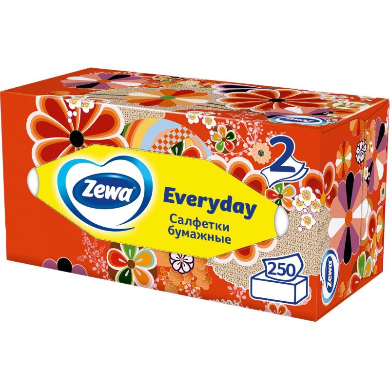 Салфетки косметические ZEWA Everyday 2-сл 250шт/уп 8679