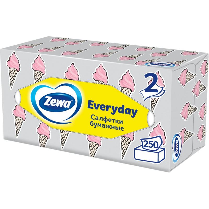 Салфетки косметические ZEWA Everyday 2-сл 250шт/уп 8679