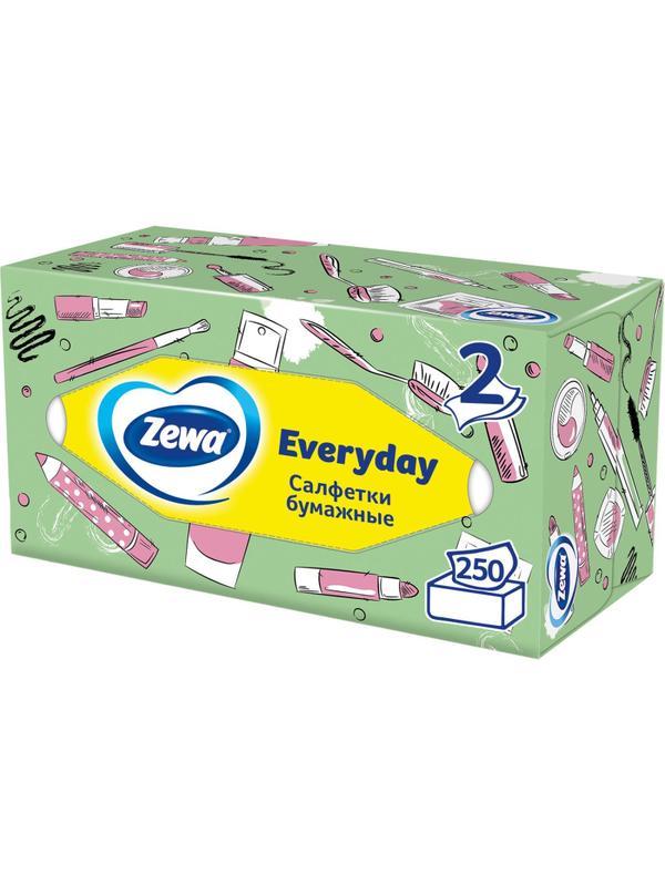 Салфетки косметические ZEWA Everyday 2-сл 250шт/уп 8679