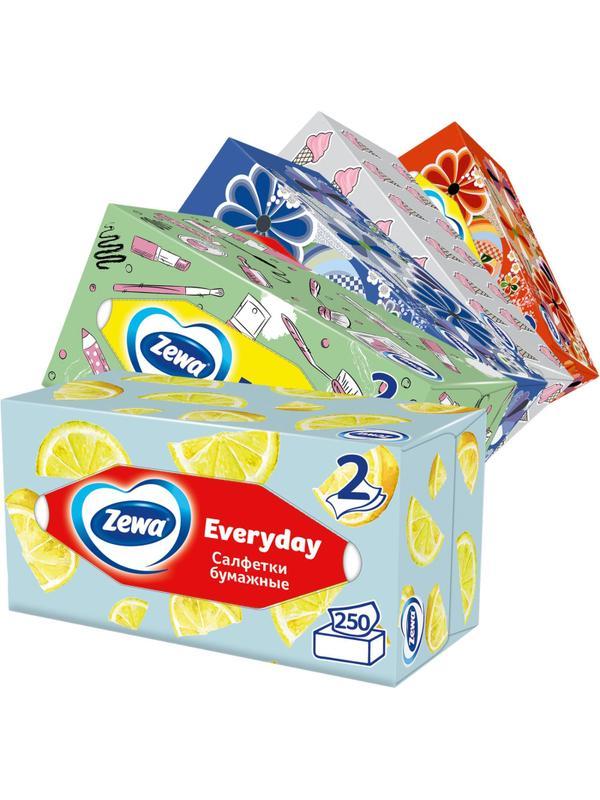 Салфетки косметические ZEWA Everyday 2-сл 250шт/уп 8679