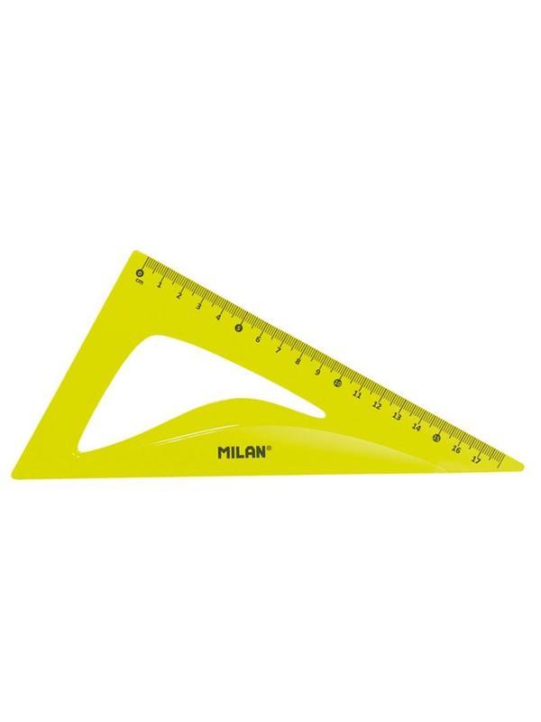 Набор Milan для черчения:линейка 30см, 2треуг(45град,30град),транспорт, жел
