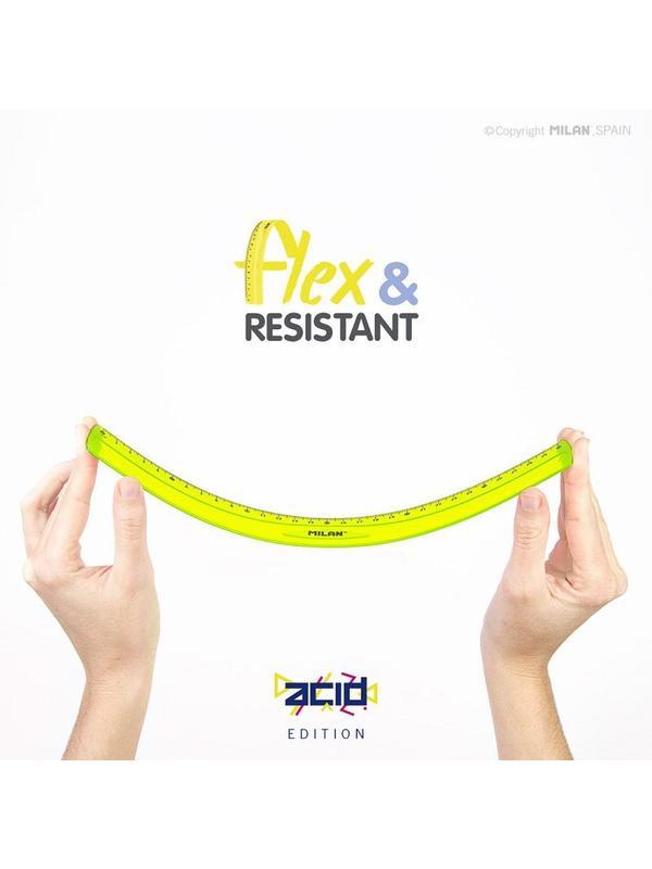 Набор Milan для черчения:линейка 30см, 2треуг(45град,30град),транспорт, жел