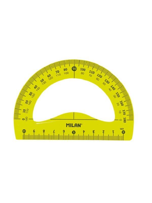 Набор Milan для черчения:линейка 30см, 2треуг(45град,30град),транспорт, жел