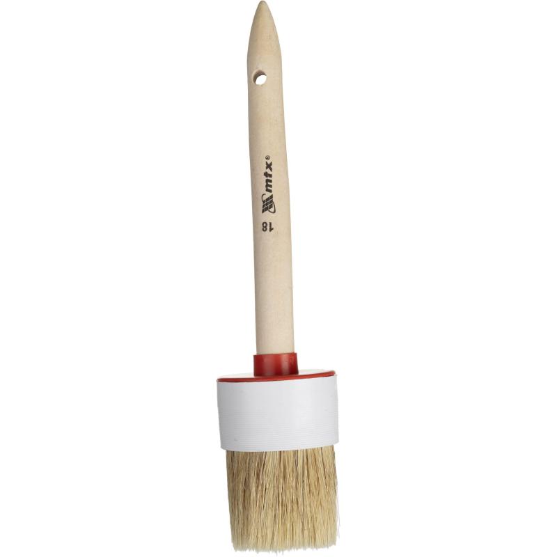 Кисть круглая №18/60 мм натуральная щетина, деревянная ручка MTX 82088