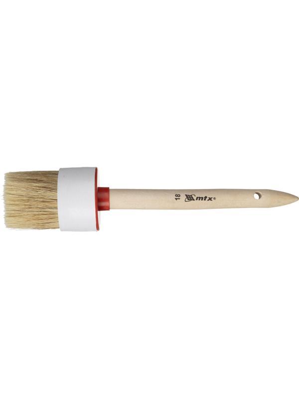 Кисть круглая №18/60 мм натуральная щетина, деревянная ручка MTX 82088