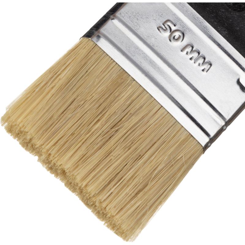 Кисть флейцевая Стандарт, 50x6, нат. щетина,пластик.ручка//Сибртех(82504)