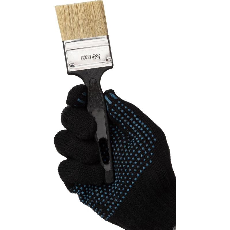 Кисть флейцевая Стандарт, 50x6, нат. щетина,пластик.ручка//Сибртех(82504)