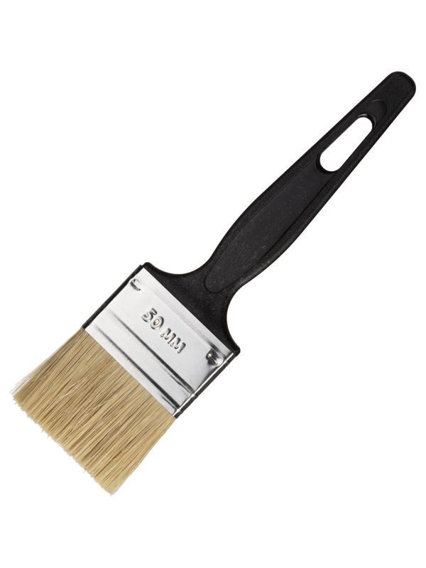 Кисть флейцевая Стандарт, 50x6, нат. щетина,пластик.ручка//Сибртех(82504)