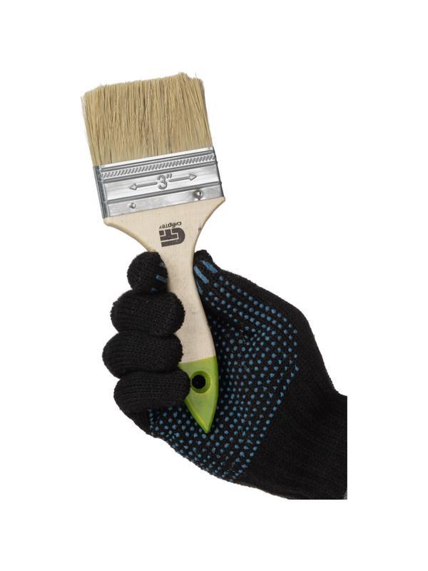 Кисть плоская 75 мм, натуральная щетина, деревянная ручка// Сибртех(82265)