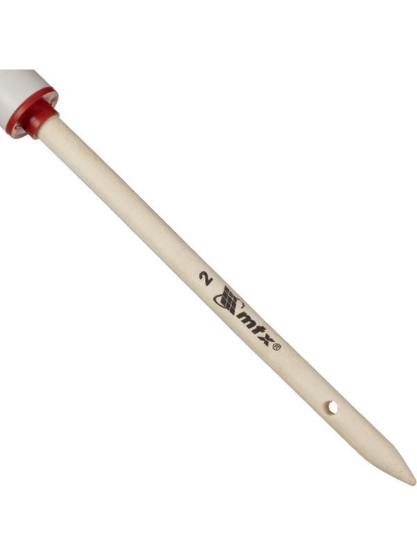 Кисть круглая №2/20 мм натуральная щетина, дерев. ручка MTX 82072