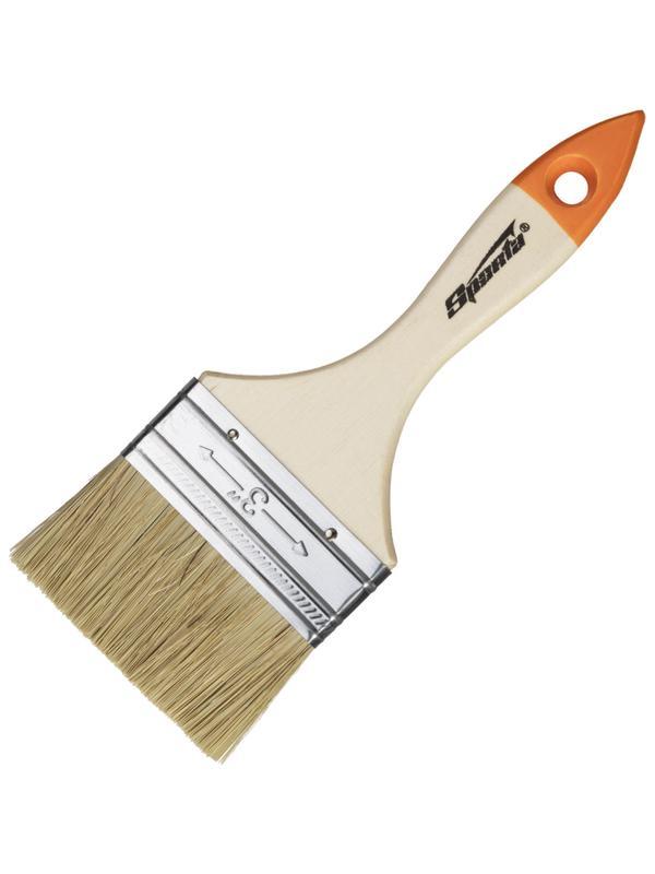 Кисть плоская Slimline 75 мм,натуральная щетина,дерев.ручка//Sparta(824405)