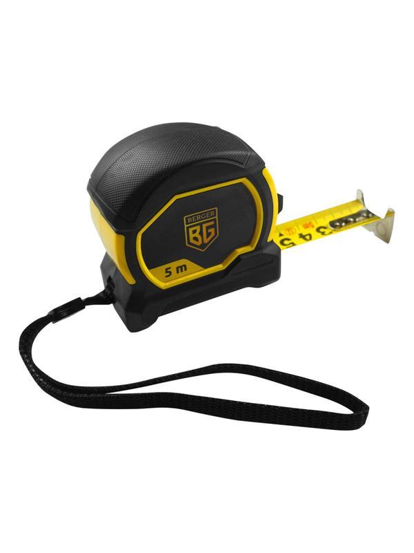 Рулетка ударопрочная 5мx25мм с магнитным зацепом BERGER BG1352
