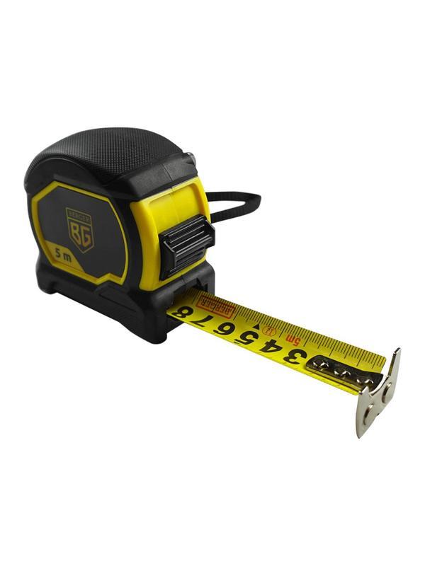 Рулетка ударопрочная 5мx25мм с магнитным зацепом BERGER BG1352