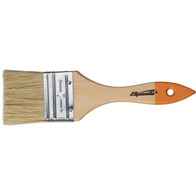 Кисть плоская Slimline 50 мм,натур. щетина,деревянная ручка//Sparta(824305)